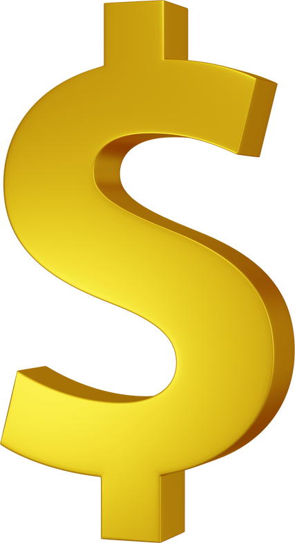 Gold dollar sign